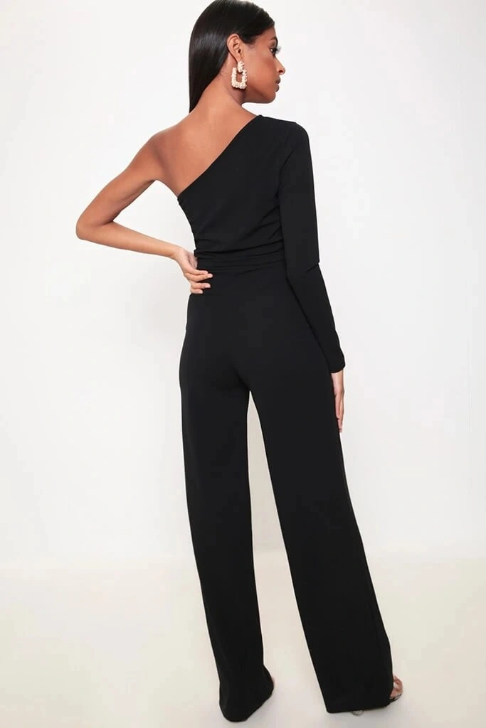 Wholesale Cheap Slimming Fashion Elegant Long Sleeve Black Women Sexy Jumpsuit